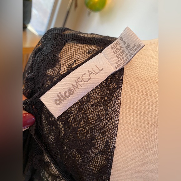 Alice McCall black lace dress, sheer w/ tassels | Victorian, Gothic, Witchy Sz 4 - Picture 8 of 11